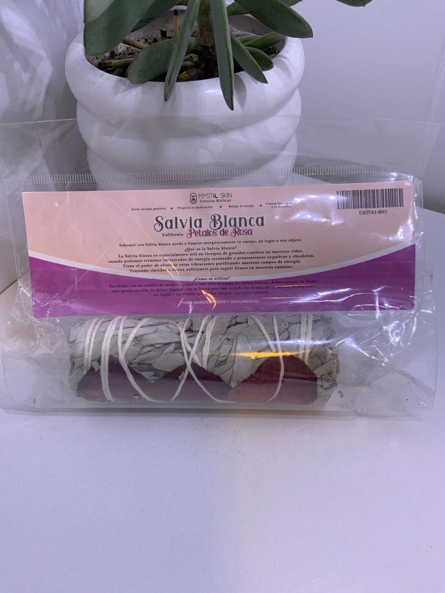 Salvia con pétalos de Rosa