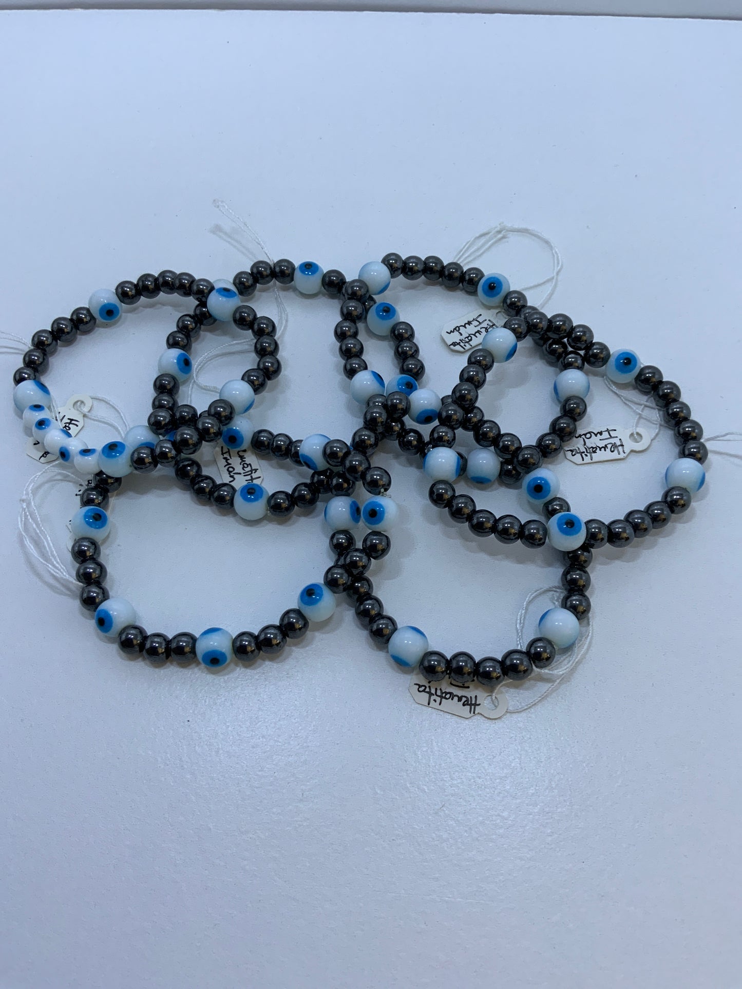 Pulsera Hematita Imán con Ojo turco