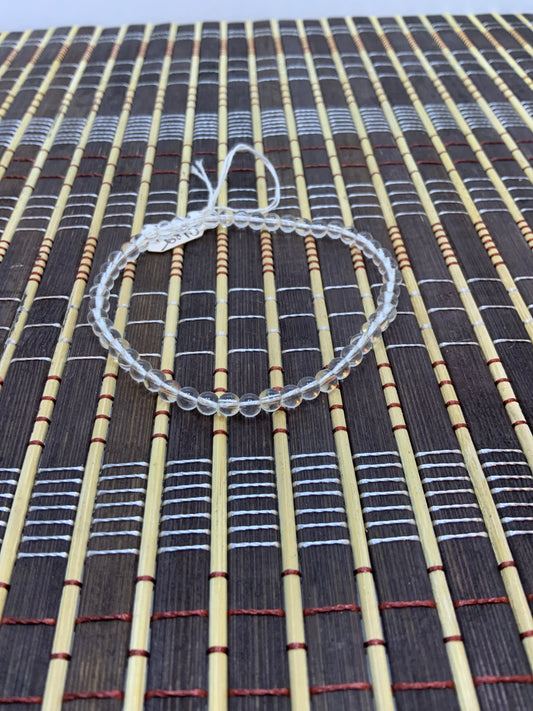 Pulsera Cuarzo Cristal 4mm