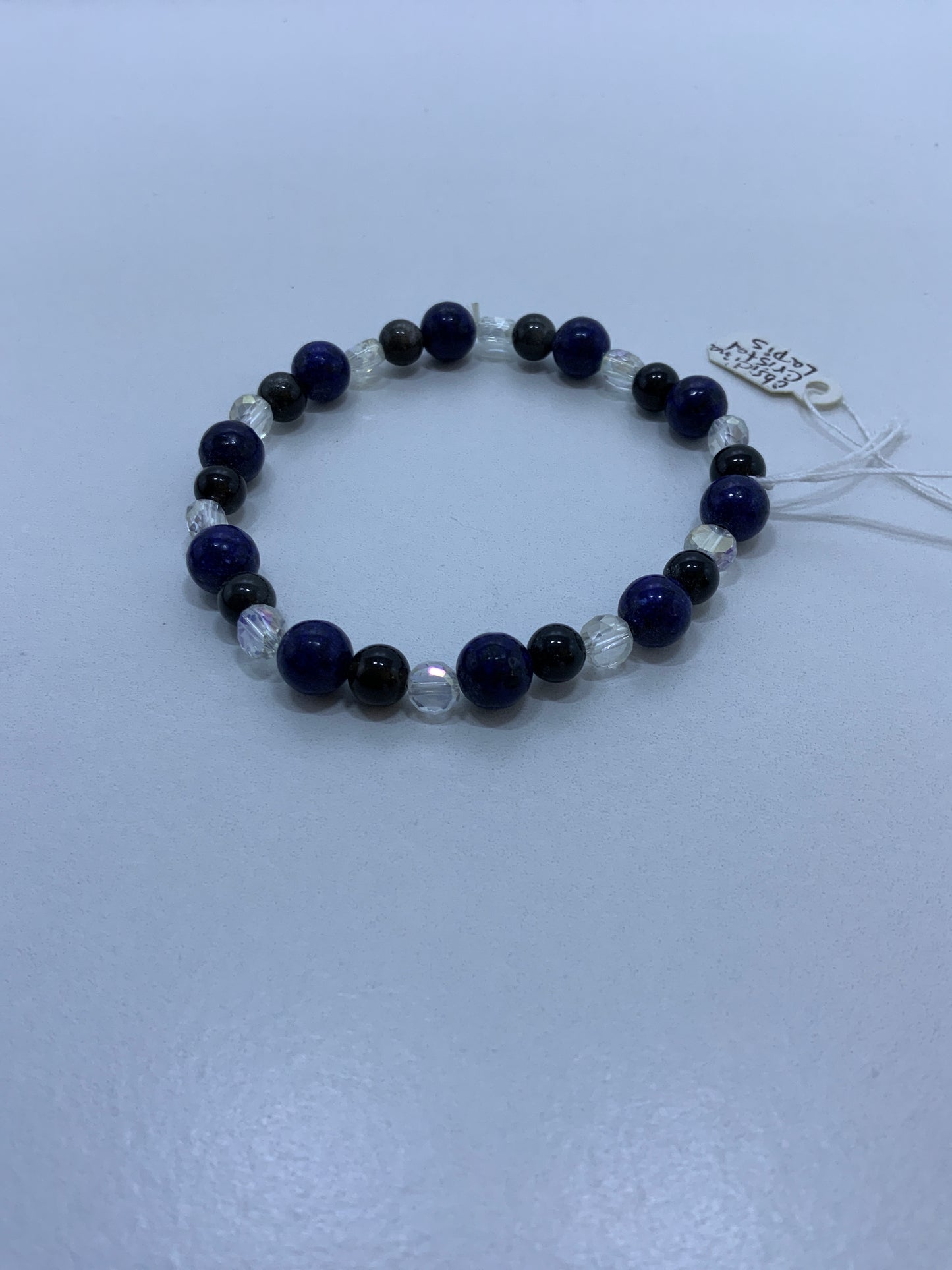 Pulsera Lapis Lazuli, obsidiana y cristales