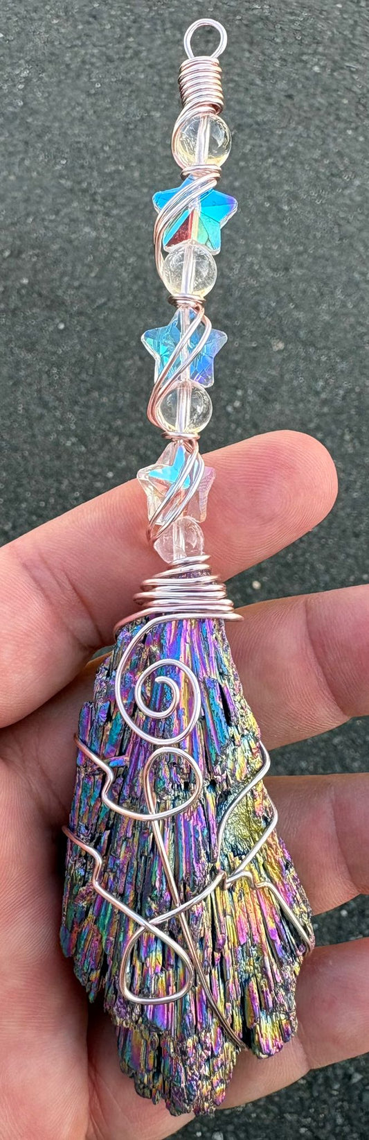 Cianita Escoba de Bruja Rosada