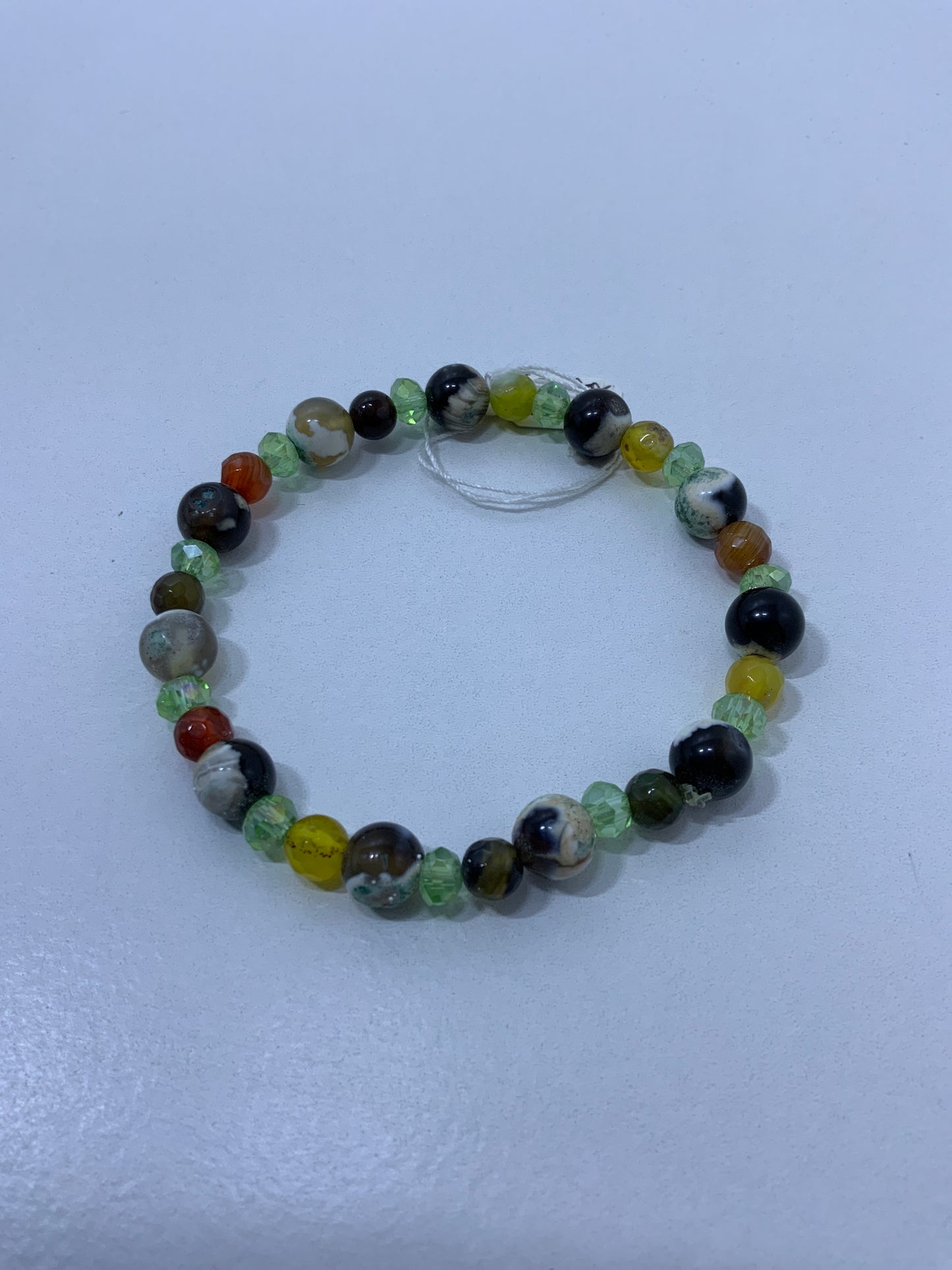 Pulsera Agata y cristales 8mm