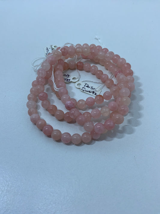 Pulsera Cuarzo Rosa 6mm