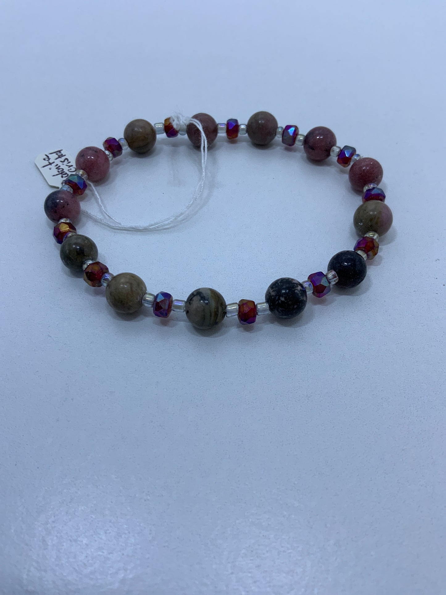 Pulsera Rodonita con cristales