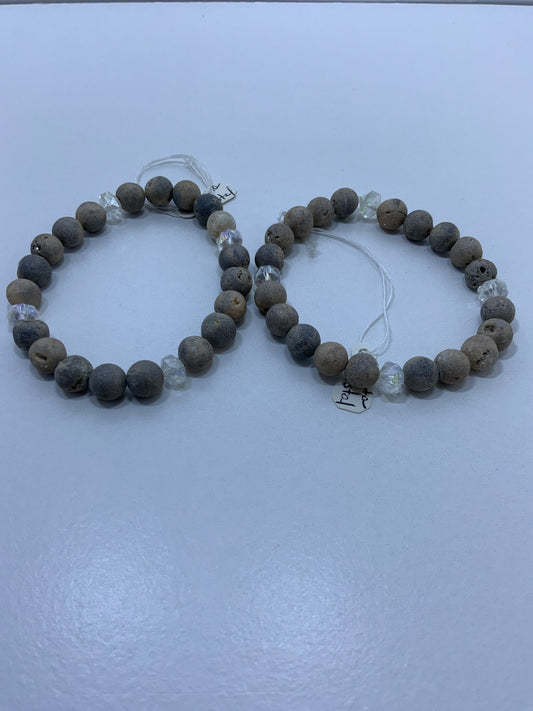 Agata Cristalizada con cristales