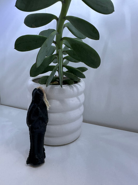 Vela Hombre Pequeño Negro