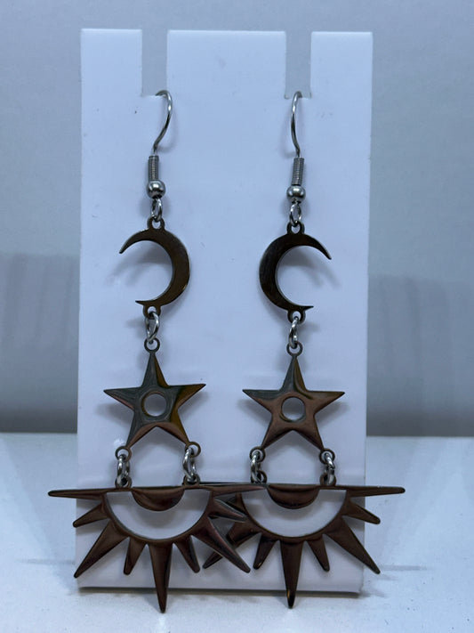 Pantallas (Aretes) Luna, Estrella y Sol