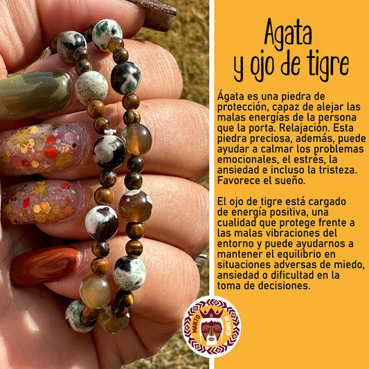 Ágata y ojo de tigre