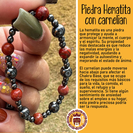 Hematita con carnelian